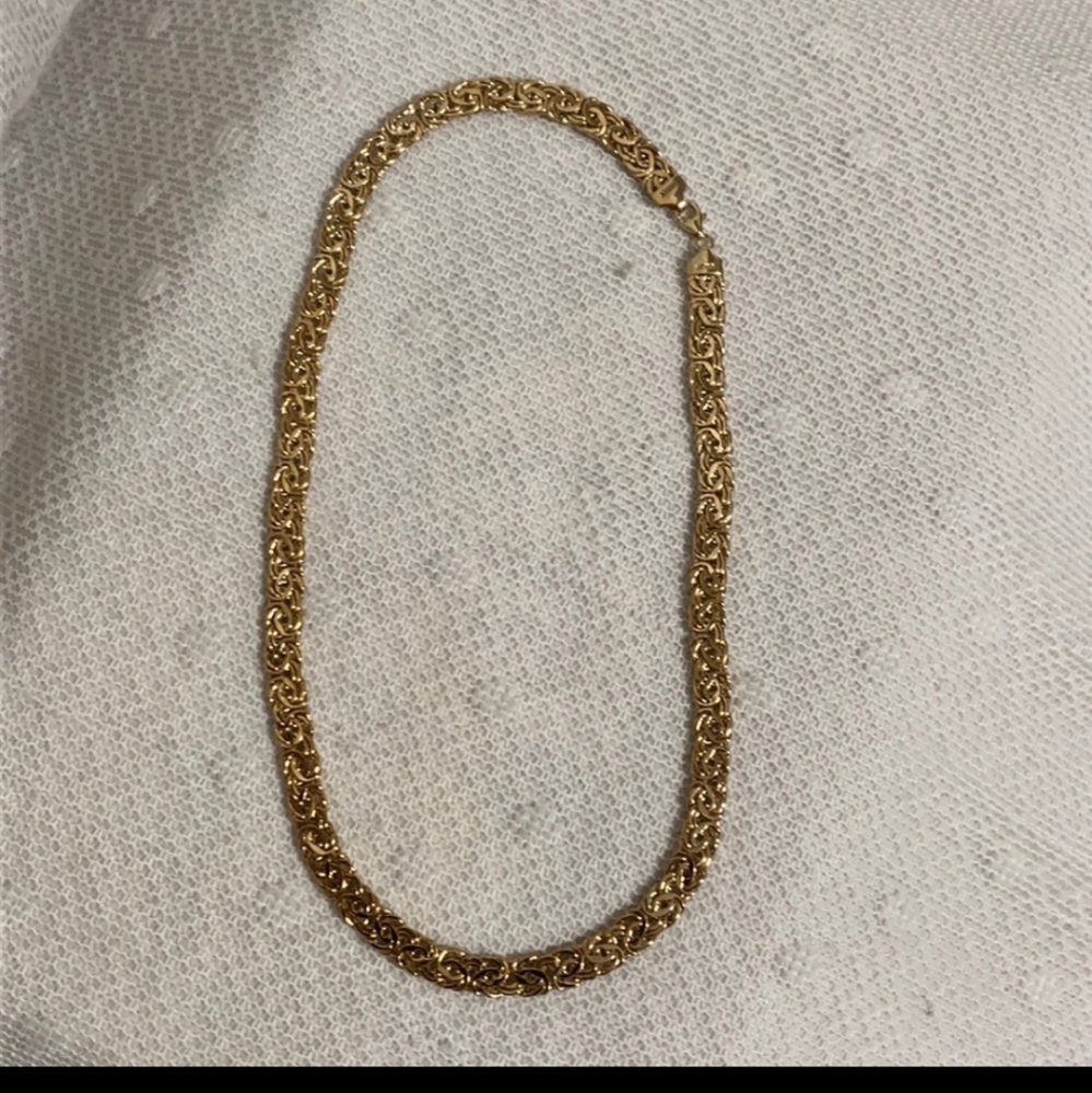 VTG 10kt Gold Byzantine Necklace